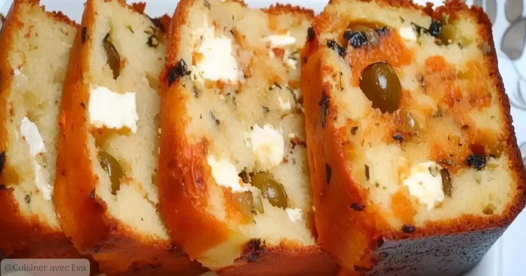 Cake au chorizo, feta et olives