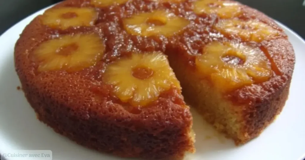 Gâteau au yaourt à l’ananas caramélisé