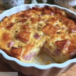 Clafoutis de chou-fleur au jambon léger