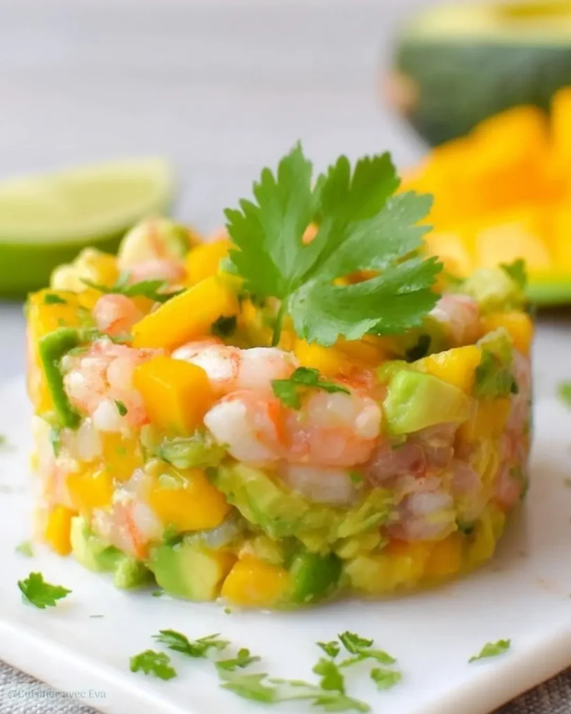 Comment préparer le Tartare de Crevettes, Avocat et Mangue
