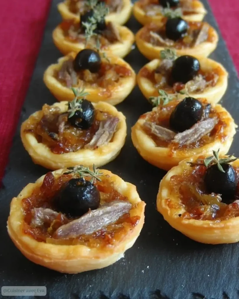 Comment préparer les Mini Tartelettes aux Oignons et aux Anchois Façon Pissaladière