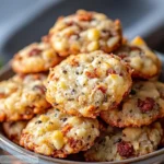 Cookies Salés au Parmesan, Chorizo et Noix