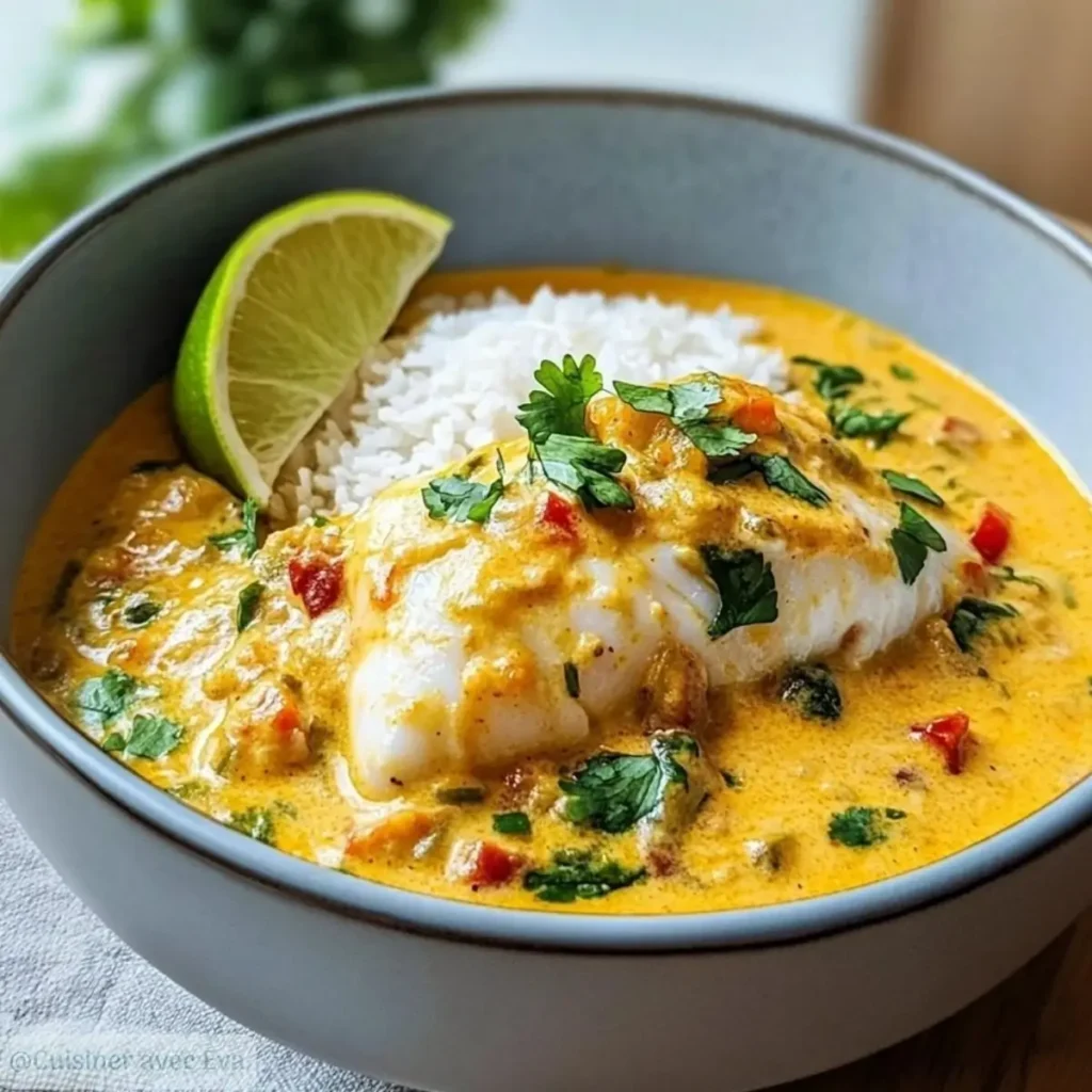 Curry de Poisson Blanc au Lait de Coco