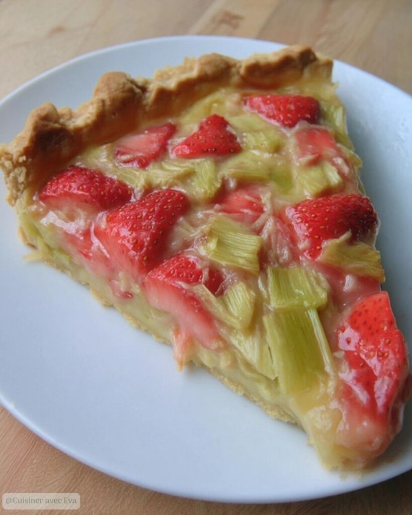 Ingrédients pour la tarte fraise-rhubarbe