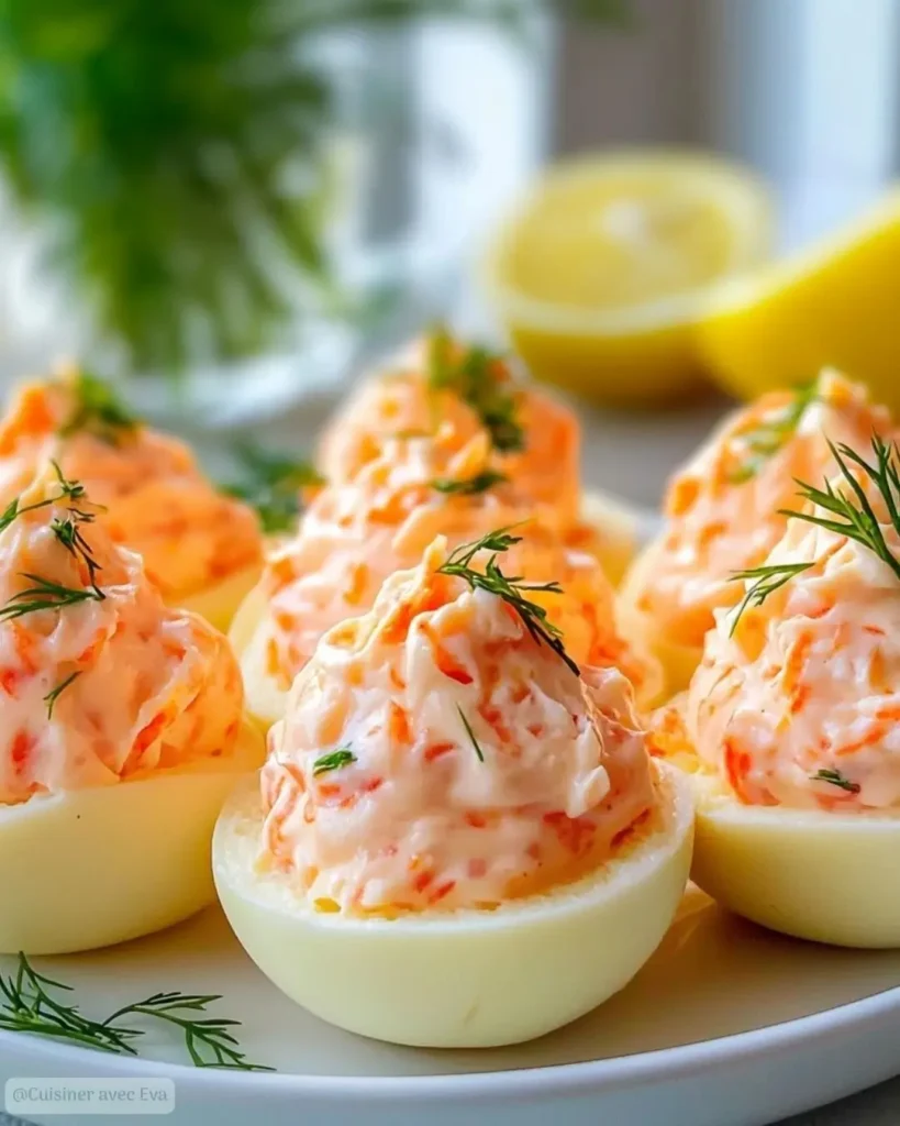 Ingrédients pour les Œufs Farcis à la Mousse de Saumon