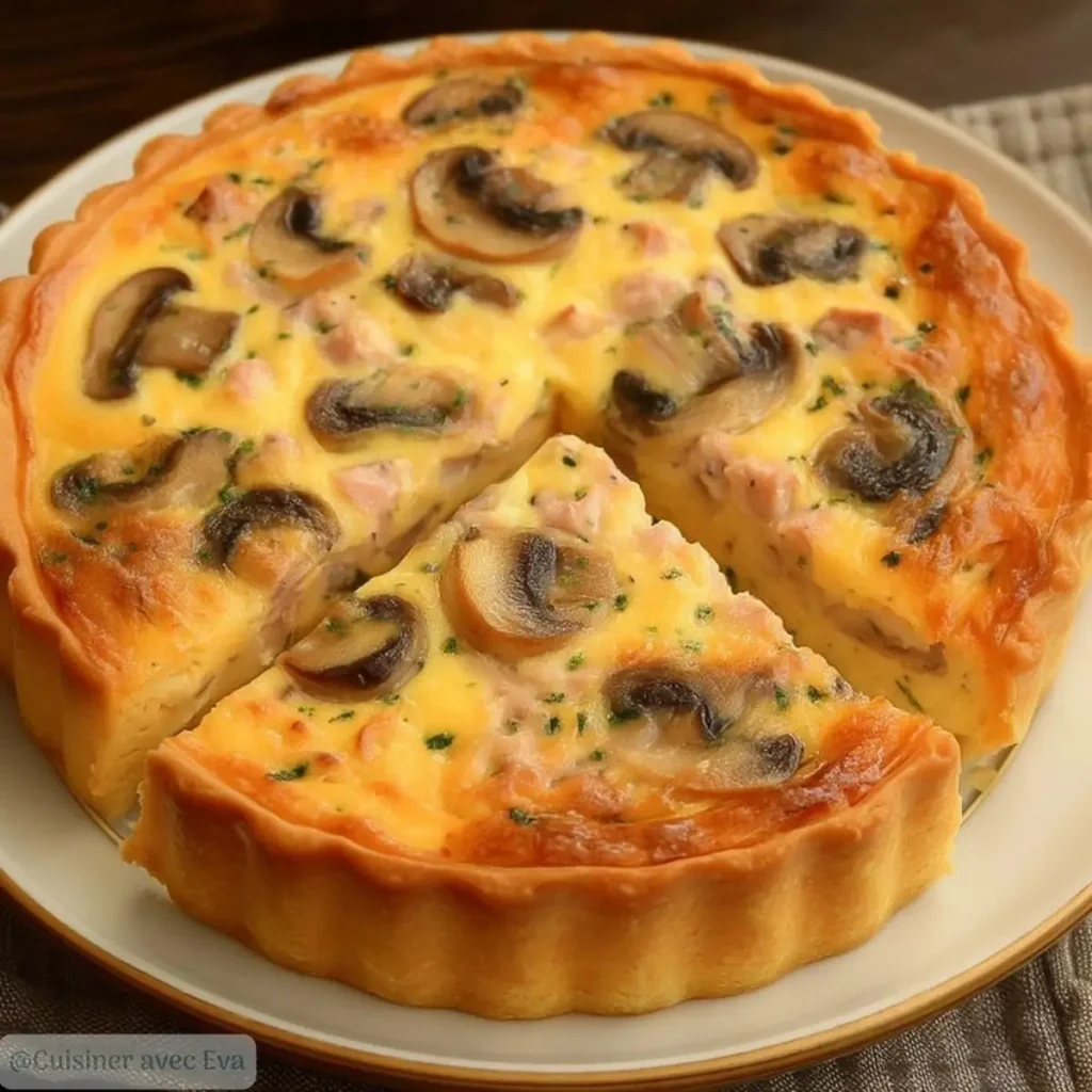 Quiche sans Pâte au Thon et Champignons