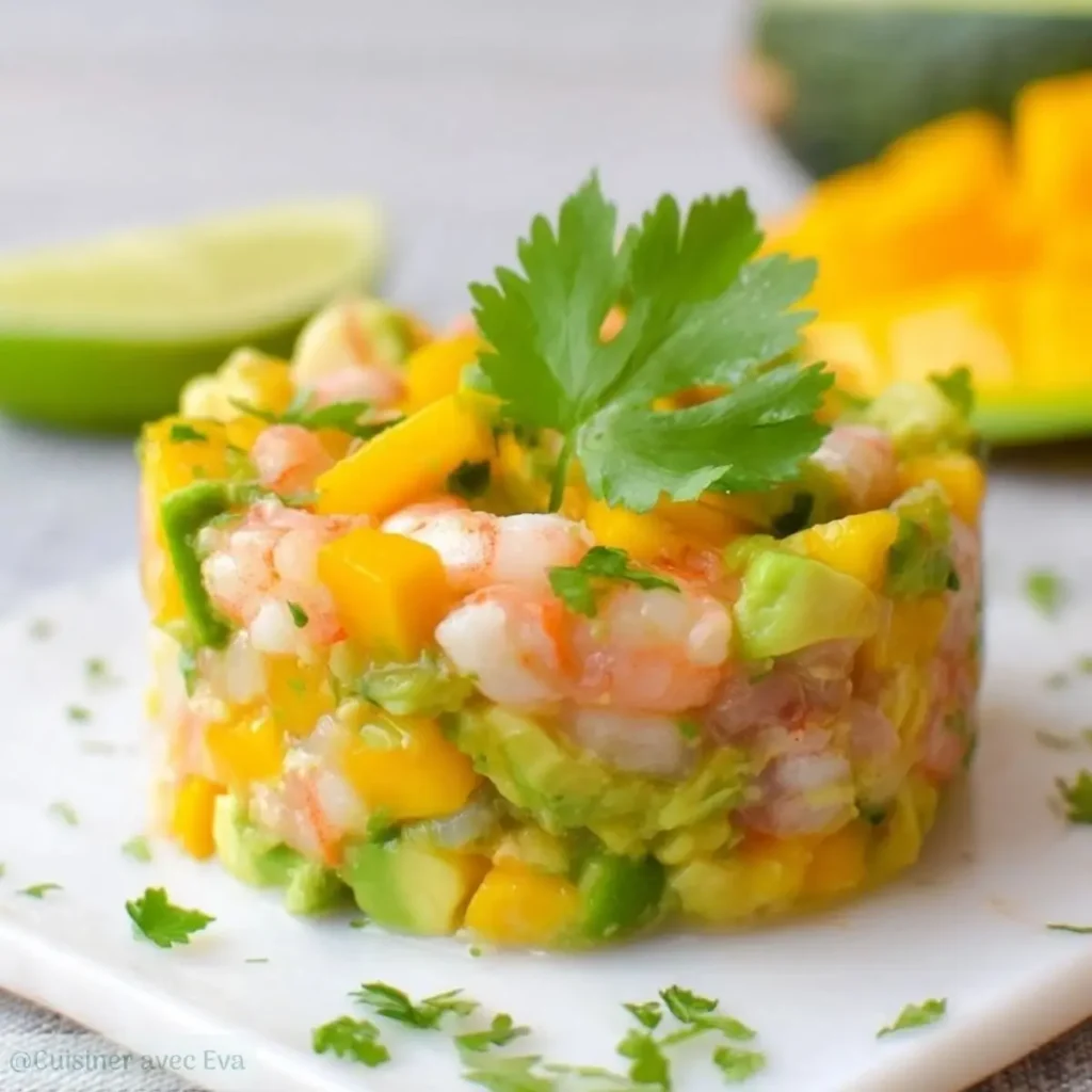 Tartare de Crevettes, Avocat et Mangue