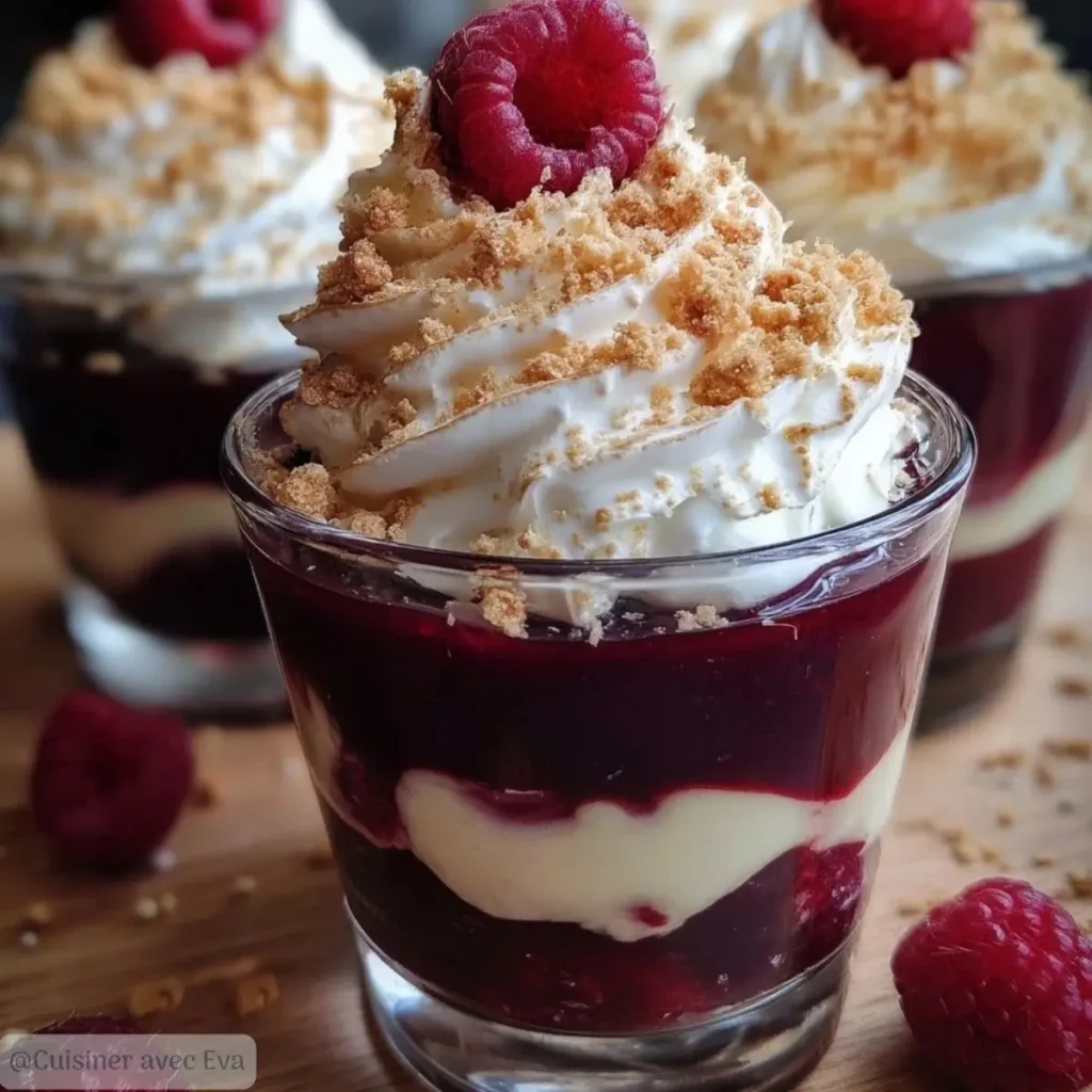 Verrines Framboise, Mascarpone & Éclats de Meringue