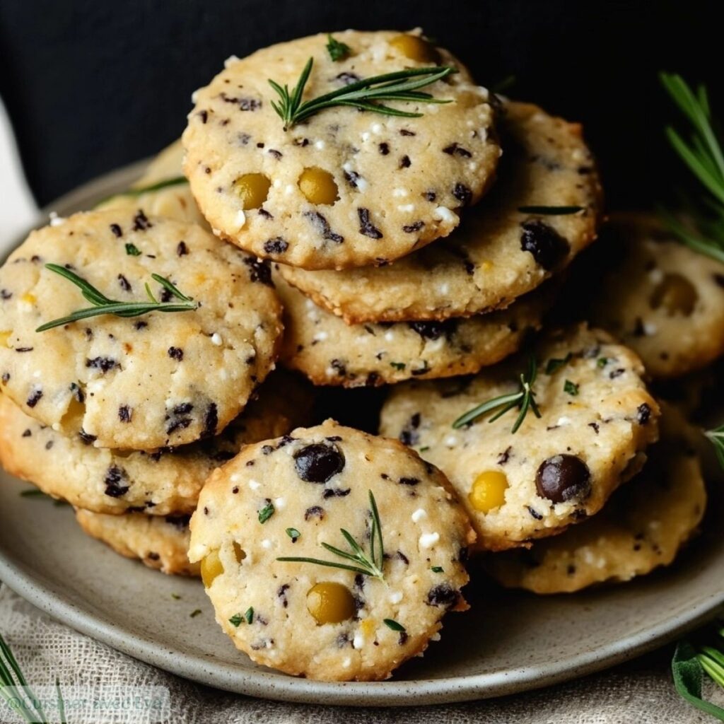 cookies salés au parmesan et olives noires