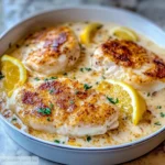 dos de cabillaud à la crème de parmesan au citron