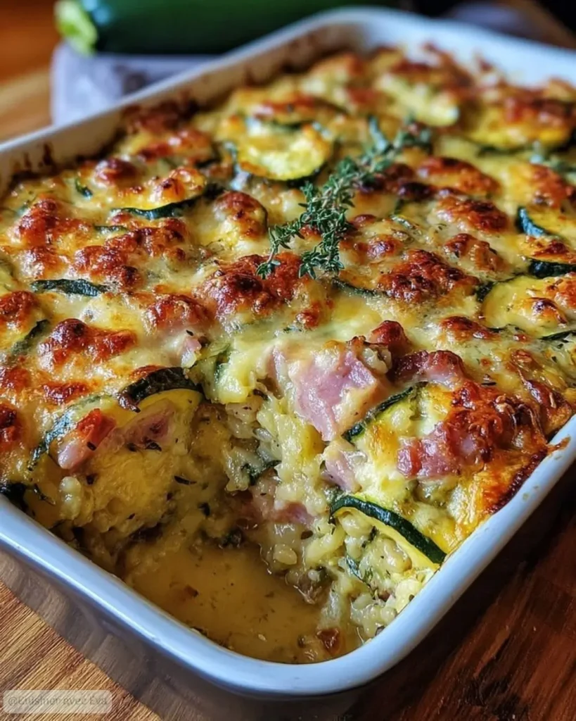 Pourquoi vous allez adorer ce Gratin de Courgettes, Jambon, et Riz